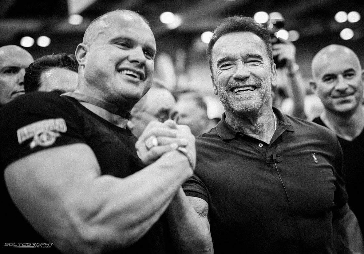 arnold schwarzenegger lars Rørbakken - arm wrestling - stamox beetroot powder
