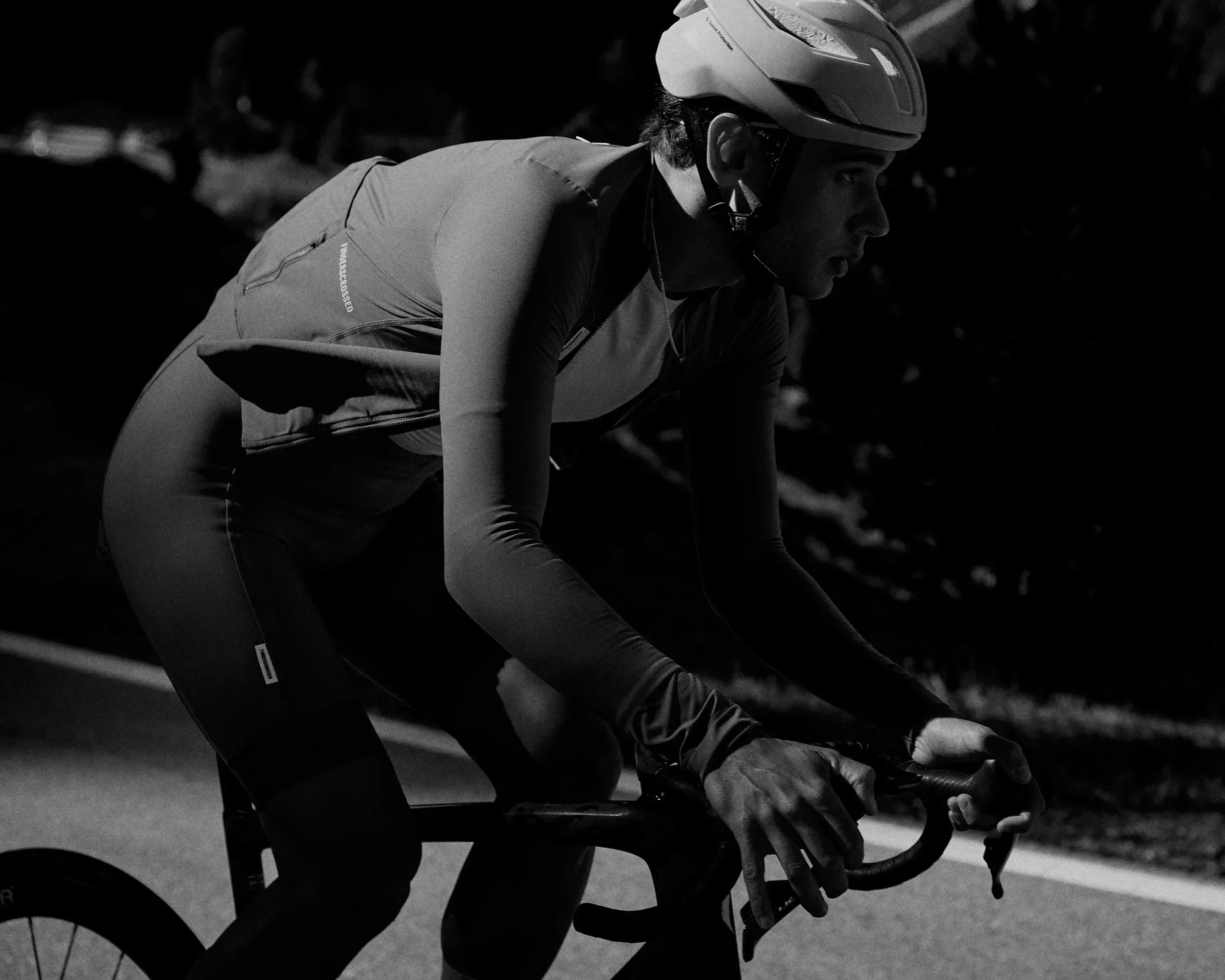 Cyclist riding outdoors, promoting stamox beetroot powder for endurance and power