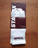White Stamox sportswear socks in packaging for beetroot sport nutrition vo2 max athletes.