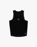 Black athletic tank top with Norwegian flag and Stamox Beetroot Powder branding