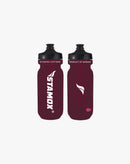 Stamox beetroot powder branded maroon water bottles with Norway flag and logo