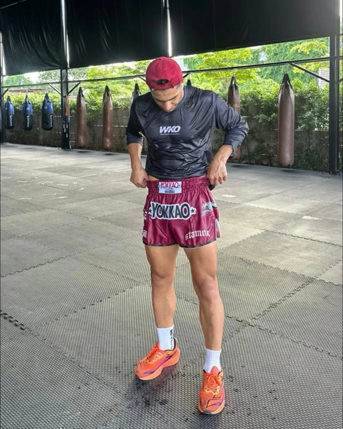 Pantalones cortos de Muay Thai YOKKAO x STAMOX - Burdeos