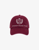 Maroon Stamox Racing Team cap with embroidered STX laurel logo, paired with Stamox beetroot powder for performance.