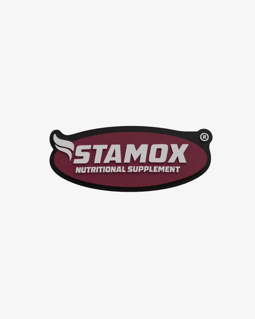 Stamox beetroot powder supplement logo on a white background